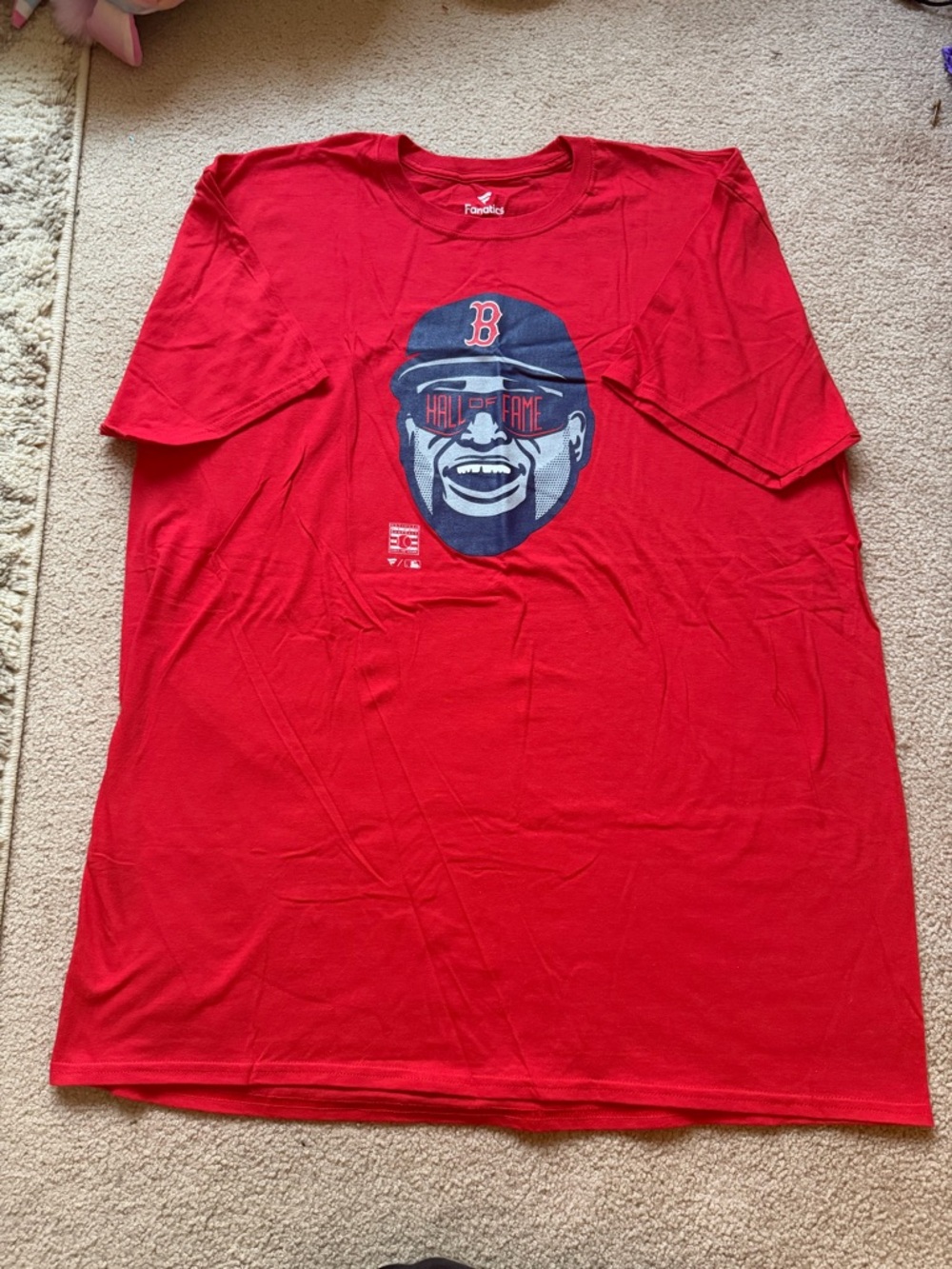 Fanatics David Ortiz Hall of Fame T Shirt Adult 2XL, Big Papi Boston Red Sox EUC